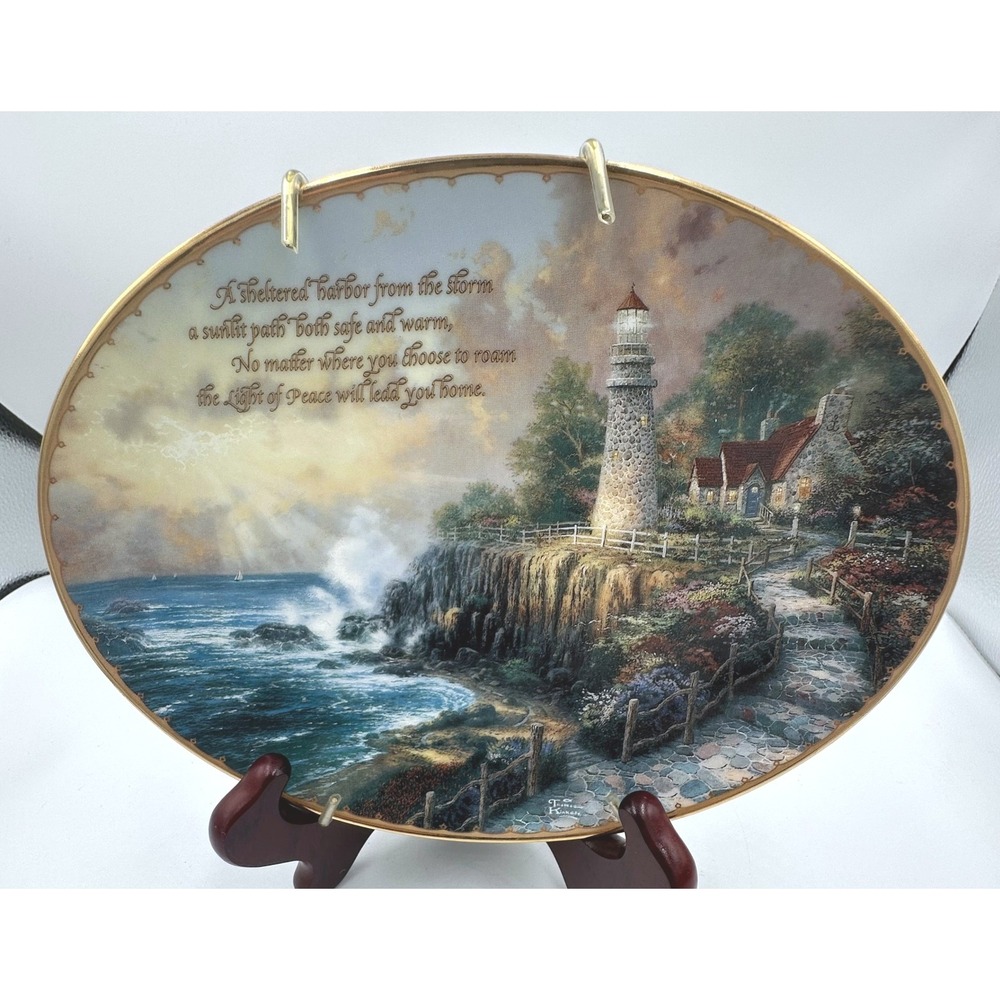 Thomas Kinkade The Light of‎ Peace Collector Plate 7683C Bradford Exchange 1997